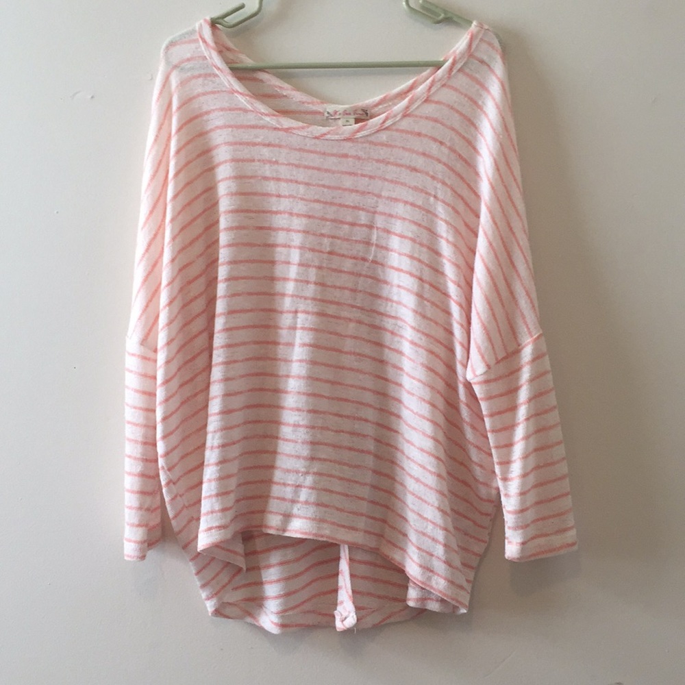 Pink and White Sweater